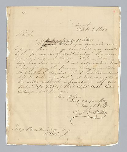 Lewis J. Cist to H. M. Brackenridge (LB# 26)