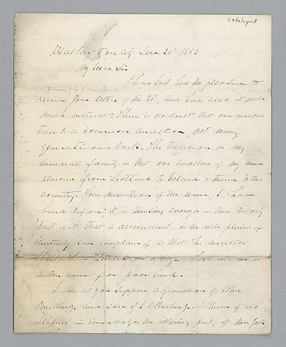 John Cabell Breckinridge to H. M. Brackenridge
