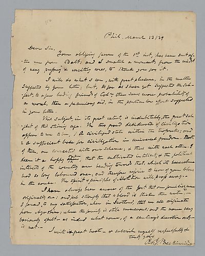 Robert Jefferson Breckinridge to H. M. Brackenridge (LB # 116)