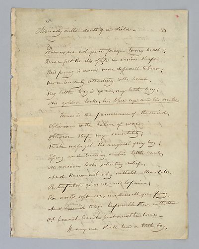 Miscellany Threnody on the Death of a Child (LB# 64)