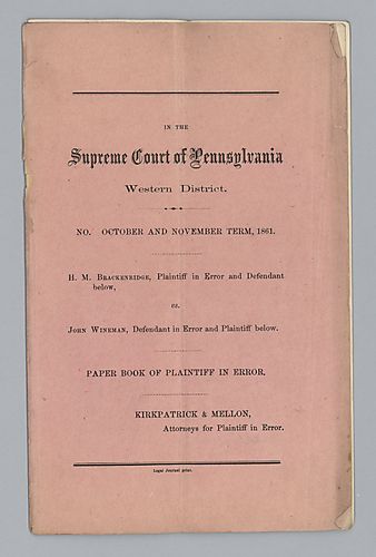 Case of H. M. Brackenridge vs. John Wineman