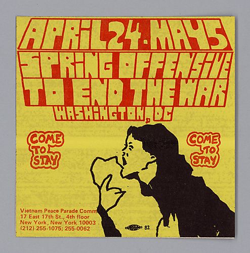 "Spring Offensive To End The War" Flyer Washington D.C.