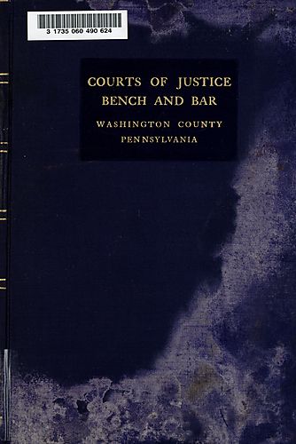 courts of justice bench and bar of Washington County, Pennsylvania