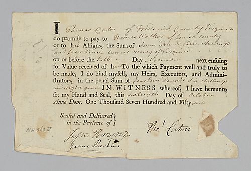 Thomas Caton’s debt to Thomas Walker