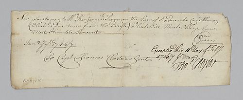 Payment to Thomas Chester