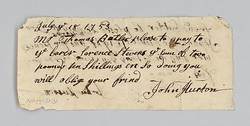 John Huston’s payment to Lawrence Stevens