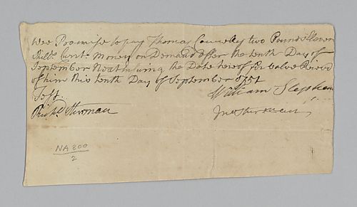 William Stephen’s debt to Thomas [Cousey]
