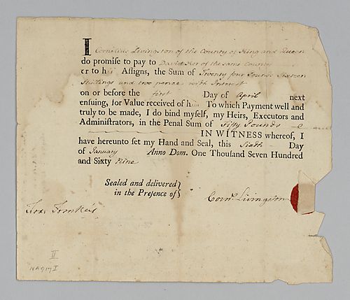 Cornelius Livingston’s debt to David Ker