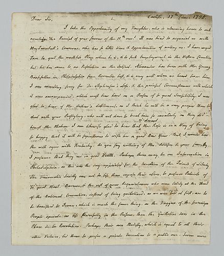 Charles Nisbet to Alexander Addison