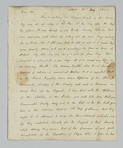 Charles Nisbet to Alexander Addison