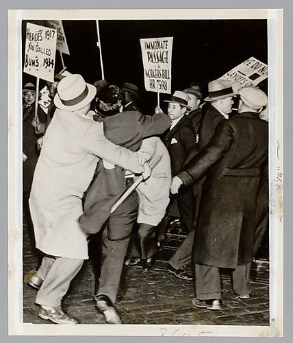 Inter-Protest Fighting in Front of City Hall