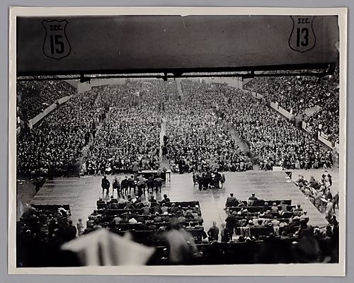 Communist Cheering for Released Prisoners at Madison Square Garden