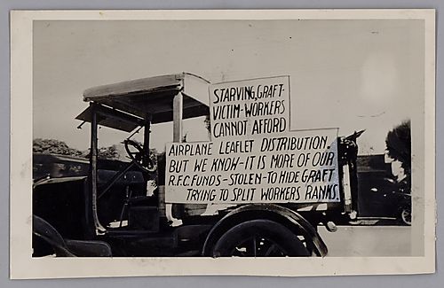 Vehicle Emblazoned with Communist Pledges