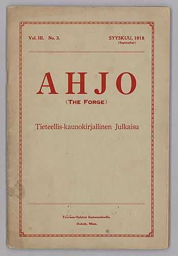 Ahjo (The Forge), Tieteellis-kaunokirjallinen Julkaisu