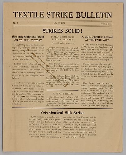 Textile Strike Bulletin