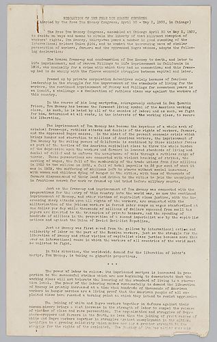 "Resolution of the Free Tom Mooney Congress"