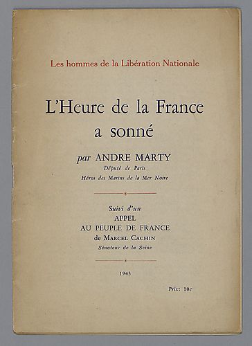 "L'Heure de la France a Sonne", By Andre Marty
