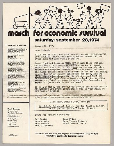 "March for Economic Survival, Saturday-September 28, 1974
