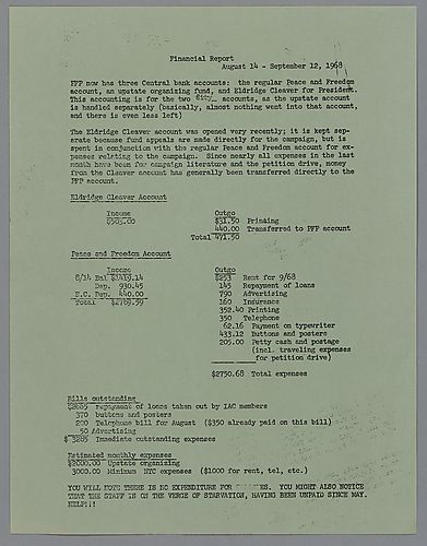 Assorted Papers (3) from the Peace and Freedom Club