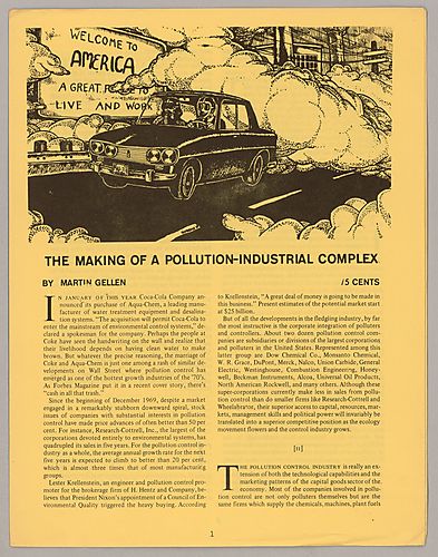 "The Making of a Pollution-Industrial Complex", By Martin Gellen