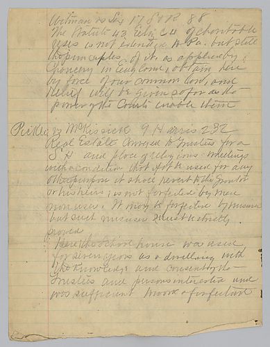 Unintelligible document regarding the Lawrenceville Burial Ground Court Case