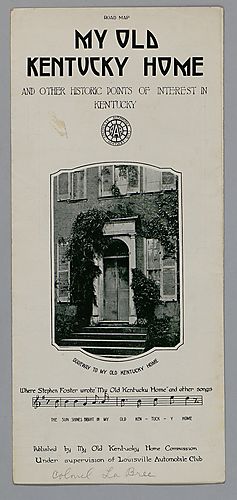 My Old Kentucky Home, Bardstown, KY, pamphlet and road map