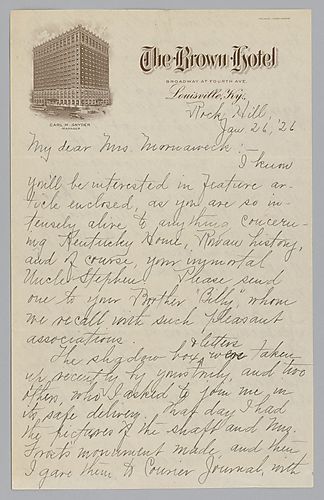 Letter from Laura Lott to Mr. and Mrs. Morneweck