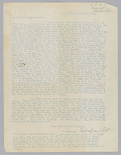 Letter from Lorena Callahan to Evelyn Morneweck