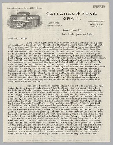 Letter from Lorena Callahan to Eli Lilly