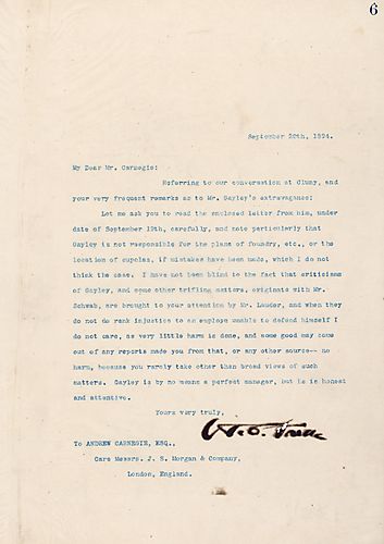 Frick defends criticisms of Mr. Gayley's management