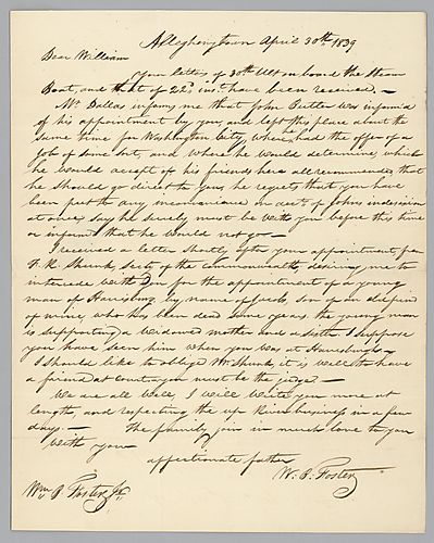 From William B. Foster to William Foster, Jr.