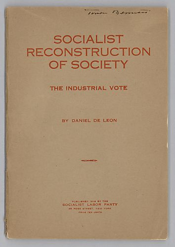 "Socialist Reconstruction of Society", The Industrial Vote, By Daniel De Leon