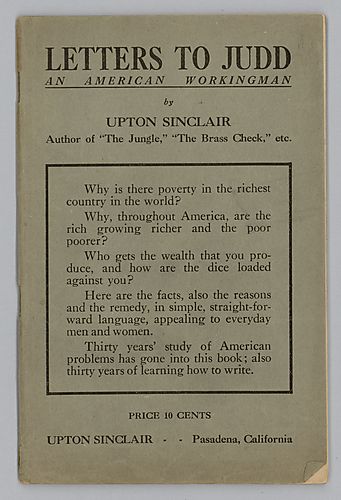 "Letters to Judd", An American Workingman, By Upton Sinclair