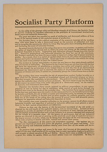 "Socialist Party Platform"
