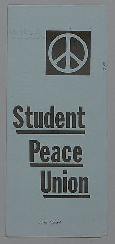 "Student Peace Union" Flyer