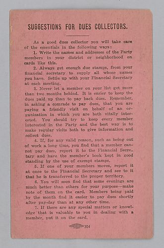 Socialist Party Cards (3)