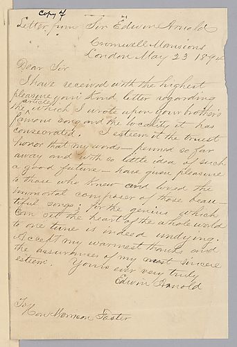 From Sir Edmund Arnold to Morrison Foster