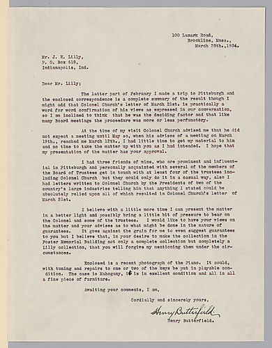 From Henry Butterfield to J.K. Lilly