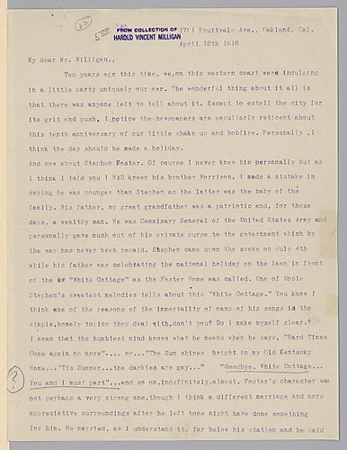 From Agnes Buchanan Crosby to Harold Vincent Milligan