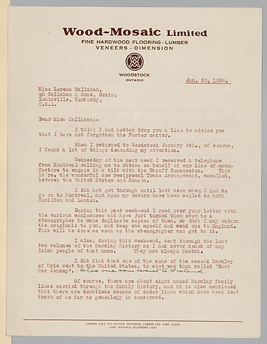 From H.H. Barclay to Lorena Callahan