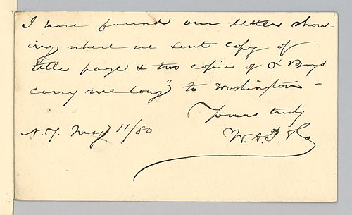 Letter from William A Pond to Morrison Foster