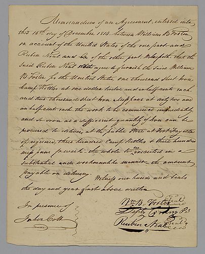 Memorandum of Agreement between William Foster and Reuben Neal
