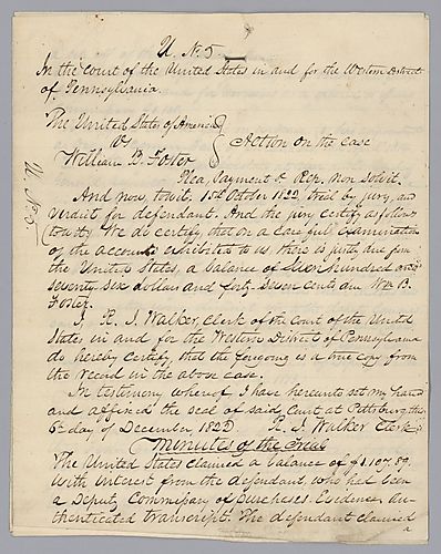 USA vs. William Foster, court documents