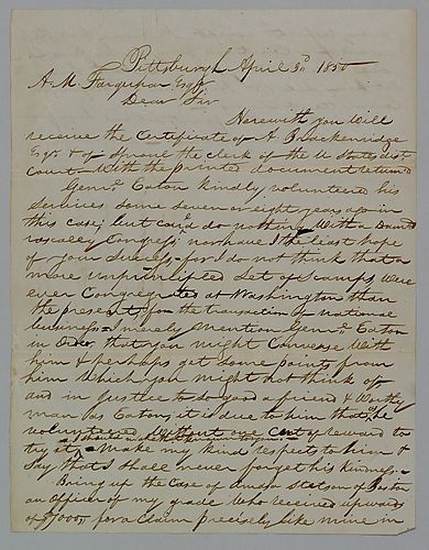 Letter from William Foster to A.M. Farquhar