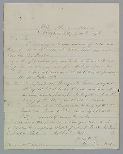 Letter from Morrison Foster to Honorable J.R. McClintock