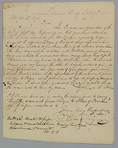 Letter from Jesse Kilgore to William Foster regarding Kritzer back pay