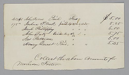 Collection notice for Morrison Foster