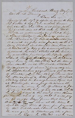 Letter from Jesse Kilgore to Robert Fleming