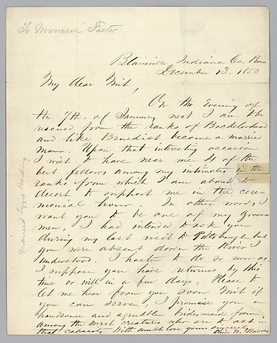 Letter from Oliver W. Barnes to Morrison Foster