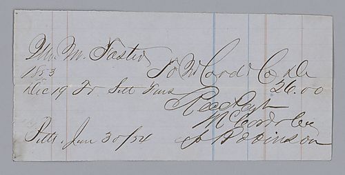 Receipt of payment by Morrison Foster